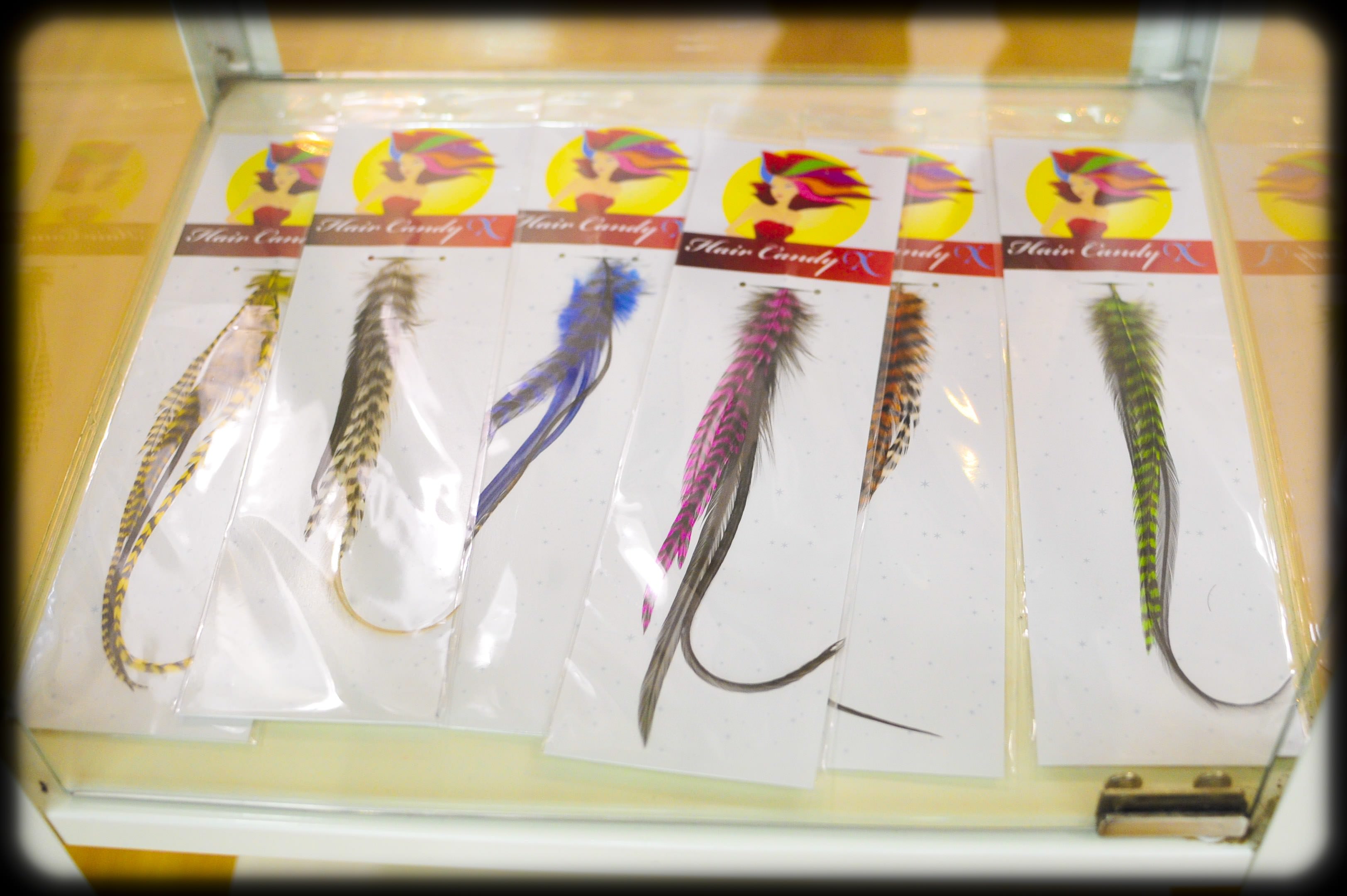 feather hair extensions- at Voodou